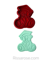 Load image into Gallery viewer, Graduation Bear Cookie Cutter Stamp Graduation Owl Lamb