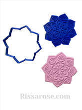 Load image into Gallery viewer, mandala cookie cutter stamp flower lace pattern indian bohemian henna mehndi diwali chakra