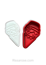 Load image into Gallery viewer, Christmas Pizza Cookie Cutter Stamp Ice Cream Gingerbread House Penguin Snowman Elf Gingerbread Man Mrs. Santa Santa Claus