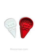 Load image into Gallery viewer, Christmas Pizza Cookie Cutter Stamp Ice Cream Gingerbread House Penguin Snowman Elf Gingerbread Man Mrs. Santa Santa Claus