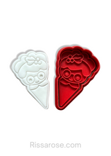 Load image into Gallery viewer, Christmas Pizza Cookie Cutter Stamp Ice Cream Gingerbread House Penguin Snowman Elf Gingerbread Man Mrs. Santa Santa Claus