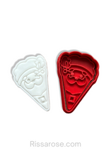 Load image into Gallery viewer, Christmas Pizza Cookie Cutter Stamp Ice Cream Gingerbread House Penguin Snowman Elf Gingerbread Man Mrs. Santa Santa Claus