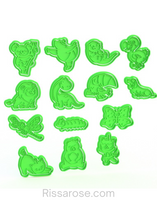 Load image into Gallery viewer, Animals Cookie Cutter Stamp Koala Frog Beaver Parrot Lion Dinosaur Toucan Dog Dragonfly Caterpillar Butterfly Cat Bear Unicorn