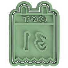 Load image into Gallery viewer, Halloween Cookie Fondant Cutter Stamp Skull Pumpkin Grave eyeball Mummy Candy Ghost Flask Cauldion