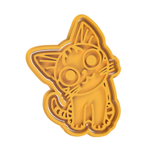 Load image into Gallery viewer, Cute Cat Cookie Cutter Stamp