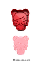 Load image into Gallery viewer, Chinese boy girl Cookie Cutter Stamp Mandarin Red Envelope