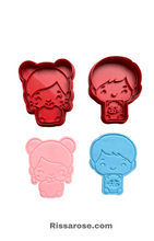 Load image into Gallery viewer, Chinese boy girl Cookie Cutter Stamp Mandarin Red Envelope