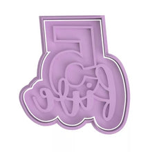 Load image into Gallery viewer, birthday anniversary number cookie cutter letter combined embosser debosser 1-10 5 / embosser