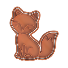 Load image into Gallery viewer, woodland theme animals - rabbit, bear, fox, raccoon and squirrel fox