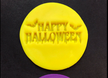 Load image into Gallery viewer, happy halloween trick or treat pumpkin face cookie cutter stamp set party cookie happy halloween