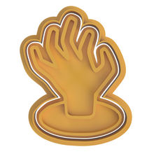 Load image into Gallery viewer, Halloween Cookie Fondant Cutter Stamp Skull Pumpkin Grave eyeball Mummy Candy Ghost Flask Cauldion