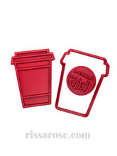 Load image into Gallery viewer, number one teacher cookie stamp apple end of year thank you gift fondant embosser cake decoration coffee cup with thank latte