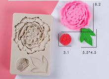 Load image into Gallery viewer, rose peony silicone moulds- wedding floral cakes cupakes cookies peony
