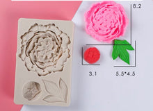 Load image into Gallery viewer, rose peony silicone moulds- wedding floral cakes cupakes cookies peony