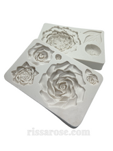 Load image into Gallery viewer, rose peony silicone moulds- wedding floral cakes cupakes cookies
