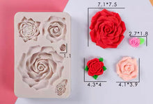 Load image into Gallery viewer, rose peony silicone moulds- wedding floral cakes cupakes cookies rose