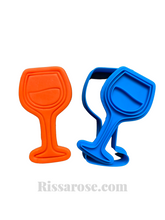 Load image into Gallery viewer, Wine Glasses Cookie Cutter Stamp new year wedding