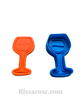 Load image into Gallery viewer, Wine Glasses Cookie Cutter Stamp new year wedding