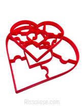 Load image into Gallery viewer, adult version - valentine's day cookie cutter stamp love heart puzzle conversation messages