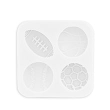 Load image into Gallery viewer, Sports Ball Silicone Mould Cake Fondant Sugarcraft Soap Gaming Theme