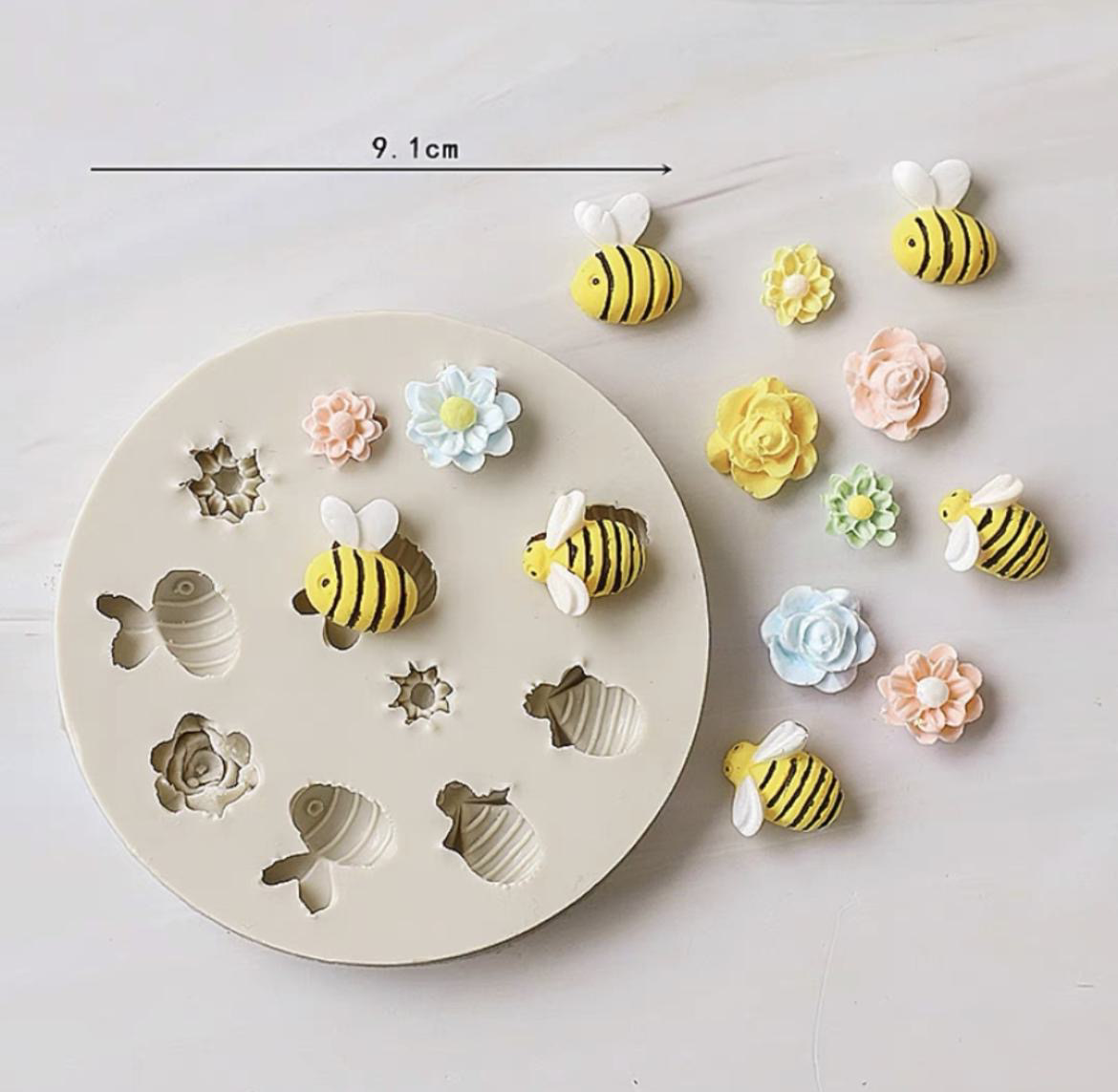 Honeycomb Bee Silicone Mold Sugarcraft Chocolate Cupcake Fondant