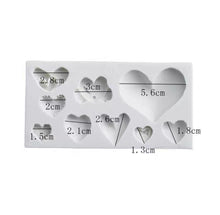 Load image into Gallery viewer, Hearts Silicone Mould Cake Fondant Sugarcraft Soap Valentines Day Theme
