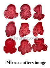 Load image into Gallery viewer, birthday number letter combined cutter and embosser 1-9
