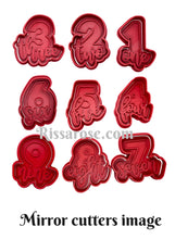 Load image into Gallery viewer, birthday number letter combined cutter and embosser 1-9