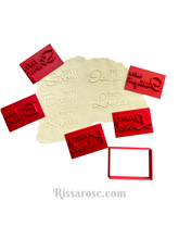 Load image into Gallery viewer, affirmation cookie stamps -you are strong brave loved kind beautiful unique creativity intelligent