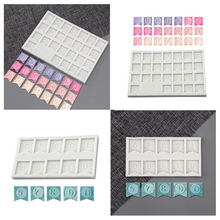 Load image into Gallery viewer, bunting flag banner alphabet number silicone mould both