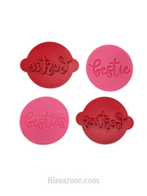 Load image into Gallery viewer, miss you bestie besties cookie stamp fondant embosser lockdown