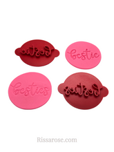 Load image into Gallery viewer, miss you bestie besties cookie stamp fondant embosser lockdown