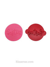 Load image into Gallery viewer, miss you bestie besties cookie stamp fondant embosser lockdown besties