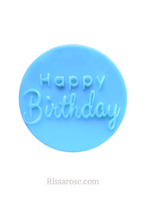 Load image into Gallery viewer, merry christmas happy birthday thank you oh babay cookie debosser fondant package biscuit pastry cutter fondant mold baking tools happy birthday