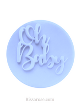 Load image into Gallery viewer, merry christmas happy birthday thank you oh babay cookie debosser fondant package biscuit pastry cutter fondant mold baking tools oh baby