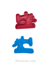 Load image into Gallery viewer, sew theme cookie cutter stamp - sewing machine,pin cushion, thread needle, crochet style b