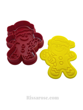 Load image into Gallery viewer, christmas gingerbread man cookie cutter cookie cutter stamp diy tools clay soap
