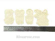 Load image into Gallery viewer, christmas train cookie cutter - santa train carriages candy cane bell candle pyo