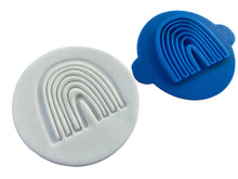 Load image into Gallery viewer, boho rainbow stamp fondant embosser multi rainbow debosser - wedding baby shower engagement birthday