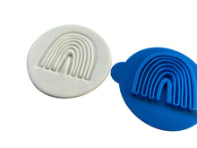 Load image into Gallery viewer, boho rainbow stamp fondant embosser multi rainbow debosser - wedding baby shower engagement birthday