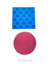 Load image into Gallery viewer, boho rainbow stamp fondant embosser multi rainbow debosser - wedding baby shower engagement birthday multi rainbow debosser