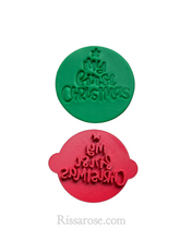 Load image into Gallery viewer, merry christams cookie stamp cake fondant embosser baby first christmas 2021