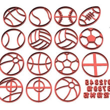 Load image into Gallery viewer, Ball Design Cookie Cutter Stamp soccer football basketball tennis netball volleyball pool ball