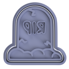 Load image into Gallery viewer, Halloween Cookie Fondant Cutter Stamp Skull Pumpkin Grave eyeball Mummy Candy Ghost Flask Cauldion