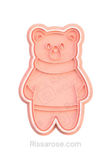 Load image into Gallery viewer, Cute Teddy Bear Cookie Cutter Stamp