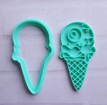 Load image into Gallery viewer, Halloween cookie cutter eyeball ice cream cute bow ghost zombie
