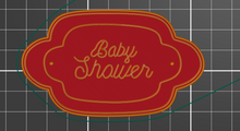 Load image into Gallery viewer, Baby Shower Elements Cookie Cutter Stamp Dummy Feeding Bottle Stork Duck Pin Rainbow Bib