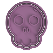 Load image into Gallery viewer, Halloween Cookie Fondant Cutter Stamp Skull Pumpkin Grave eyeball Mummy Candy Ghost Flask Cauldion