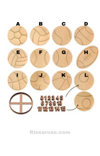 Load image into Gallery viewer, Ball Design Cookie Cutter Stamp soccer football basketball tennis netball volleyball pool ball