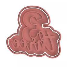 Load image into Gallery viewer, birthday anniversary number cookie cutter letter combined embosser debosser 1-10 3 / embosser